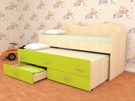 Кровать детская Нимфа двухместная 2.0 Венге/Дуб молочный в Солнечном - solnechnyj.katalogmebeli.com | фото 2