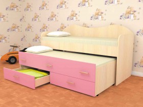 Кровать детская Нимфа двухместная 2.0 Венге/Дуб молочный в Солнечном - solnechnyj.katalogmebeli.com | фото 6