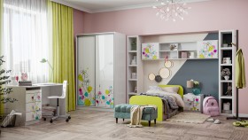 Детская комната Флер (Белый/корпус Выбеленное дерево) в Солнечном - solnechnyj.katalogmebeli.com | фото