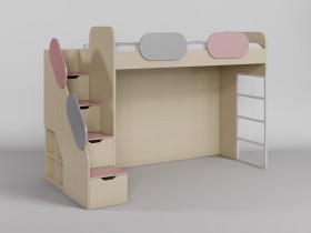 Детская комната Грэйси (Розовый/Серый/корпус Клен) в Солнечном - solnechnyj.katalogmebeli.com | фото 10