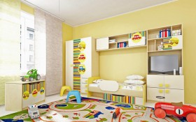 Детская комната Клаксон (Бежевый/корпус Клен) в Солнечном - solnechnyj.katalogmebeli.com | фото 2