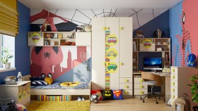 Детская комната Клаксон (Бежевый/корпус Клен) в Солнечном - solnechnyj.katalogmebeli.com | фото