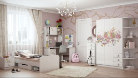 Детская комната Совушки (Белый/корпус Выбеленное дерево) в Солнечном - solnechnyj.katalogmebeli.com | фото 5
