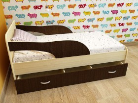 Кровать детская Максимка Млечный дуб/Венге в Солнечном - solnechnyj.katalogmebeli.com | фото