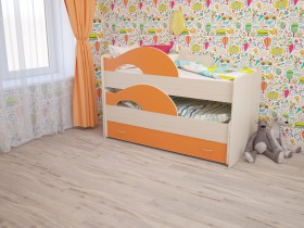 Кровать детская Радуга 1600 Млечный дуб/Венге в Солнечном - solnechnyj.katalogmebeli.com | фото 3