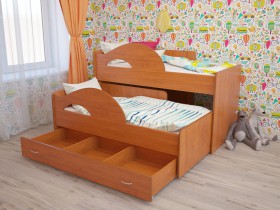 Кровать детская Радуга 1600 Млечный дуб/Венге в Солнечном - solnechnyj.katalogmebeli.com | фото 6