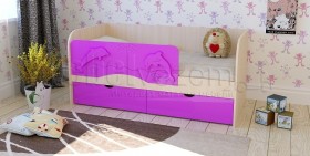 Друзья Кровать детская 2 ящика 1.8 Фиолетовый глянец в Солнечном - solnechnyj.katalogmebeli.com | фото
