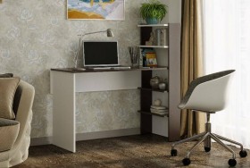 Компьютерный стол №3 (Венге/Белый) в Солнечном - solnechnyj.katalogmebeli.com | фото