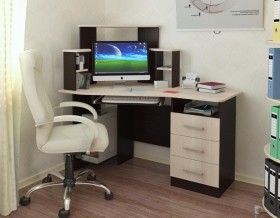 Компьютерный стол Каспер (венге/лоредо) в Солнечном - solnechnyj.katalogmebeli.com | фото