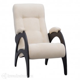 Кресло для отдыха Неаполь Модель 9 без лозы (Венге-эмаль/Ткань Ваниль Verona Vanilla) в Солнечном - solnechnyj.katalogmebeli.com | фото 1
