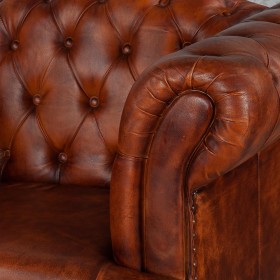 Кресло кожаное Лофт Честер-Нью (Коричневый, Рыжий) в Солнечном - solnechnyj.katalogmebeli.com | фото 4