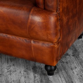 Кресло кожаное Лофт Честер-Нью (Коричневый, Рыжий) в Солнечном - solnechnyj.katalogmebeli.com | фото 8