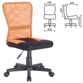 Кресло компактное BRABIX Smart MG-313 (черный, оранжевый) в Солнечном - solnechnyj.katalogmebeli.com | фото 1