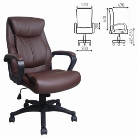 Кресло офисное BRABIX Enter EX-511 (коричневый) в Солнечном - solnechnyj.katalogmebeli.com | фото