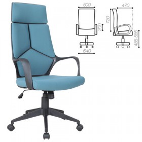 Кресло офисное BRABIX Prime EX-515 (голубая ткань) в Солнечном - solnechnyj.katalogmebeli.com | фото
