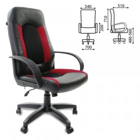 Кресло офисное BRABIX Strike EX-525 (черно-красный) в Солнечном - solnechnyj.katalogmebeli.com | фото