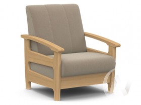 Кресло для отдыха Омега (бук лак/CATANIA LATTE) в Солнечном - solnechnyj.katalogmebeli.com | фото 1