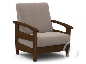 Кресло для отдыха Омега (орех лак/CATANIA COCOA) в Солнечном - solnechnyj.katalogmebeli.com | фото