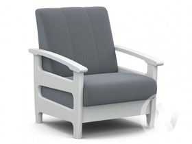 Кресло для отдыха Омега (снег лак/CATANIA SILVER) в Солнечном - solnechnyj.katalogmebeli.com | фото 1
