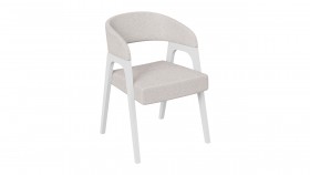 Кресло «Техас 1» (Белый матовый/Шенилл Estetica Vanille №220) в Солнечном - solnechnyj.katalogmebeli.com | фото