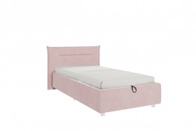 Кровать 0.9 Альба (Нежно-розовый велюр/под-мех) в Солнечном - solnechnyj.katalogmebeli.com | фото