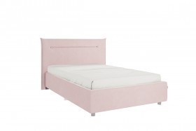 Кровать 1,2 Альба с основанием (Нежно-розовый велюр) в Солнечном - solnechnyj.katalogmebeli.com | фото 1