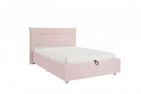 Кровать 1,2 Альба (Нежно-розовый велюр/под-мех) в Солнечном - solnechnyj.katalogmebeli.com | фото
