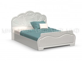 Кровать 1,4м Гармония (Белый/Белый глянец) в Солнечном - solnechnyj.katalogmebeli.com | фото