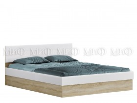 Кровать 1,6 спальня Фортуна (Дуб сонома/белый глянец) в Солнечном - solnechnyj.katalogmebeli.com | фото