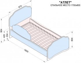 Кровать 170 Атлет 76 Зелёный (мягкий бортик) в Солнечном - solnechnyj.katalogmebeli.com | фото 2