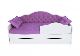 Кровать 170 серии Иллюзия Лайт 1 ящик 32 Фиолетовый (подушки) в Солнечном - solnechnyj.katalogmebeli.com | фото