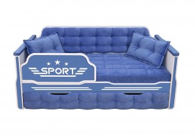 Кровать 170 серии Спорт 1 ящик 85 Синий (подушки) в Солнечном - solnechnyj.katalogmebeli.com | фото