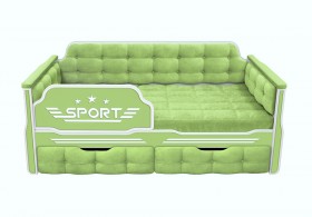Кровать 170 серии Спорт 2 ящика 81 Фисташка (мягкие боковые накладки) в Солнечном - solnechnyj.katalogmebeli.com | фото