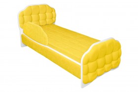 Кровать 180 Атлет 74 жёлтый (мягкий бортик) в Солнечном - solnechnyj.katalogmebeli.com | фото