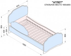 Кровать 180 Атлет 81 Фисташка (мягкий бортик) в Солнечном - solnechnyj.katalogmebeli.com | фото 2
