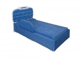 Кровать 190 Атлет Lux 29 Синий (мягкий бортик) в Солнечном - solnechnyj.katalogmebeli.com | фото