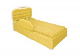 Кровать 190 Атлет Lux 74 Жёлтый (мягкий бортик) в Солнечном - solnechnyj.katalogmebeli.com | фото