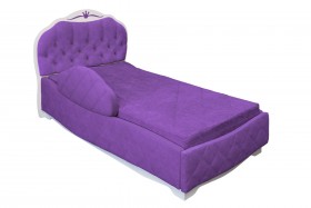 Кровать 190 Гармония Lux 32 Фиолетовый (мягкий бортик) в Солнечном - solnechnyj.katalogmebeli.com | фото