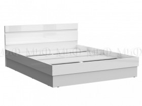 Кровать Челси 1400 (Белый/Белый глянец) в Солнечном - solnechnyj.katalogmebeli.com | фото