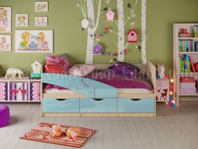 Кровать детская 1,6м Дельфин (Голубой матовый) в Солнечном - solnechnyj.katalogmebeli.com | фото