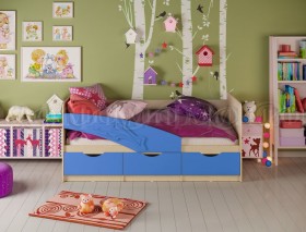Кровать детская 1,6м Дельфин (Синий матовый) в Солнечном - solnechnyj.katalogmebeli.com | фото