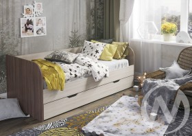 Кровать детская Балли 2-х уровневая (шимо темный/шимо светлый) в Солнечном - solnechnyj.katalogmebeli.com | фото 1
