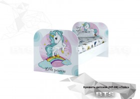 Кровать детская КР-08 Тойс (белый/белый,фотопечать Little Pony) в Солнечном - solnechnyj.katalogmebeli.com | фото
