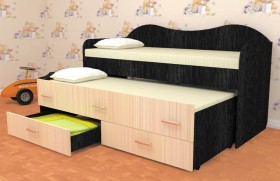 Кровать детская Нимфа двухместная 2.0 Венге/Дуб молочный в Солнечном - solnechnyj.katalogmebeli.com | фото 1