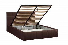 Кровать "Диана" ш. 1600 (Н=1010мм) (жаккард шоколад) в Солнечном - solnechnyj.katalogmebeli.com | фото