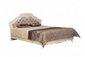 Кровать двойная "Кантри" (вудлайн кремовый/патина/ортопед/1820) в Солнечном - solnechnyj.katalogmebeli.com | фото
