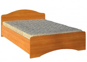 Кровать двойная 1600-1 без матраса (круглые спинки) Вишня Оксфорд в Солнечном - solnechnyj.katalogmebeli.com | фото