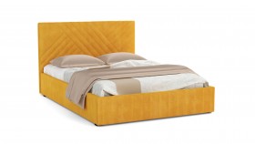 Кровать Гамма ш. 1400 (с основанием для хранения) (велюр тенерифе куркума) в Солнечном - solnechnyj.katalogmebeli.com | фото