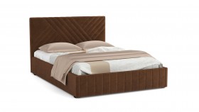 Кровать Гамма ш. 1400 (с основанием для хранения) (велюр тенерифе шоколад) в Солнечном - solnechnyj.katalogmebeli.com | фото