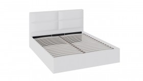 Кровать «Глосс» с мягкой обивкой и подъемным механизмом тип 1 (1600) (Белая) в Солнечном - solnechnyj.katalogmebeli.com | фото